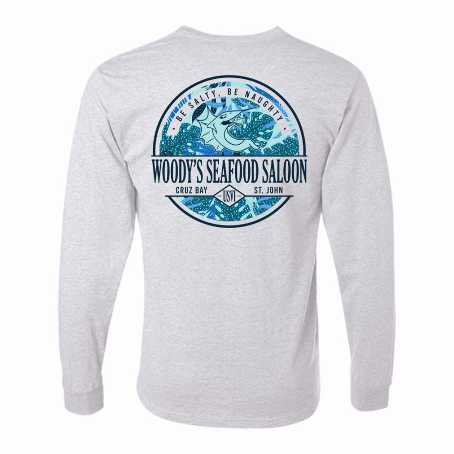 Palm Circle Long-Sleeve Tee - Ash Grey