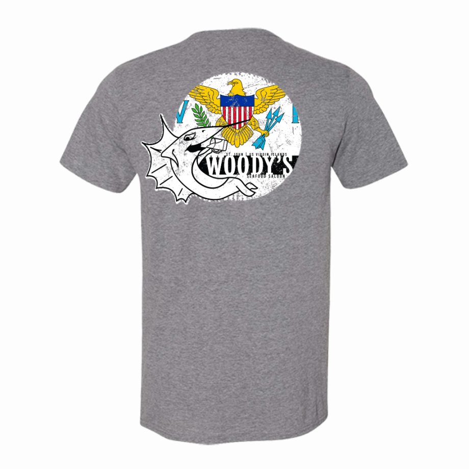 Heather Graphite VI Flag Tee