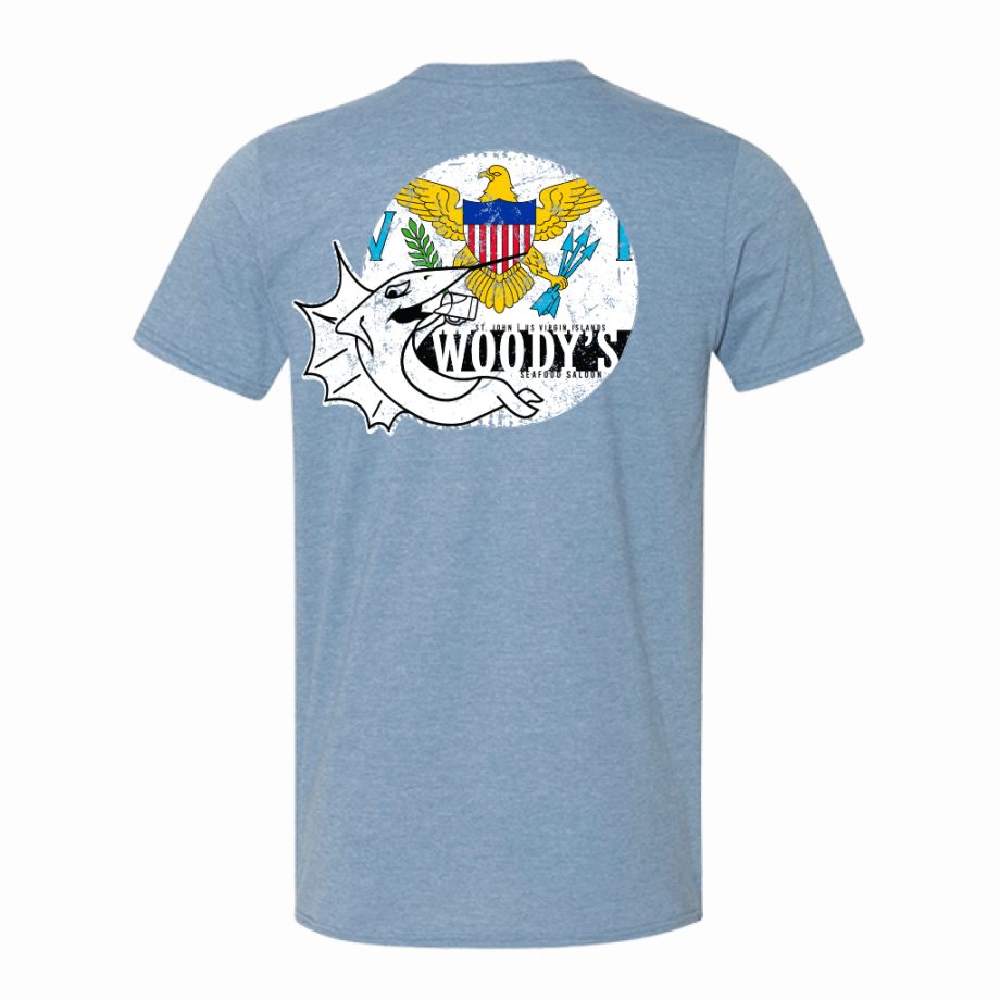 Heather Indigo VI Flag Tee