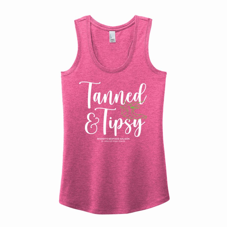Tanned & Tipsy Women's Tank - Fuchsia