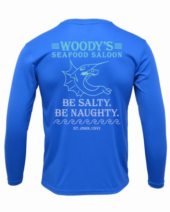 Be Salty, Be Naughty Long Sleeve Tee - Electric Blue
