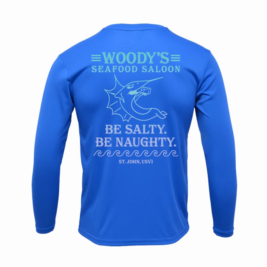Be Salty, Be Naughty Long Sleeve Tee - Electric Blue