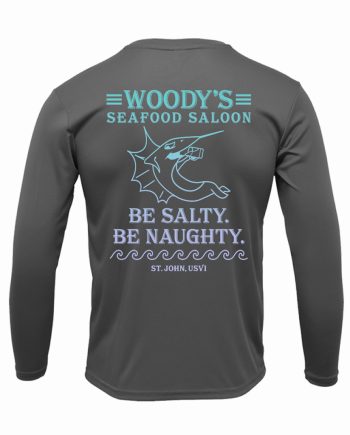 Be Salty, Be Naughty Long Sleeve Tee - Charcoal