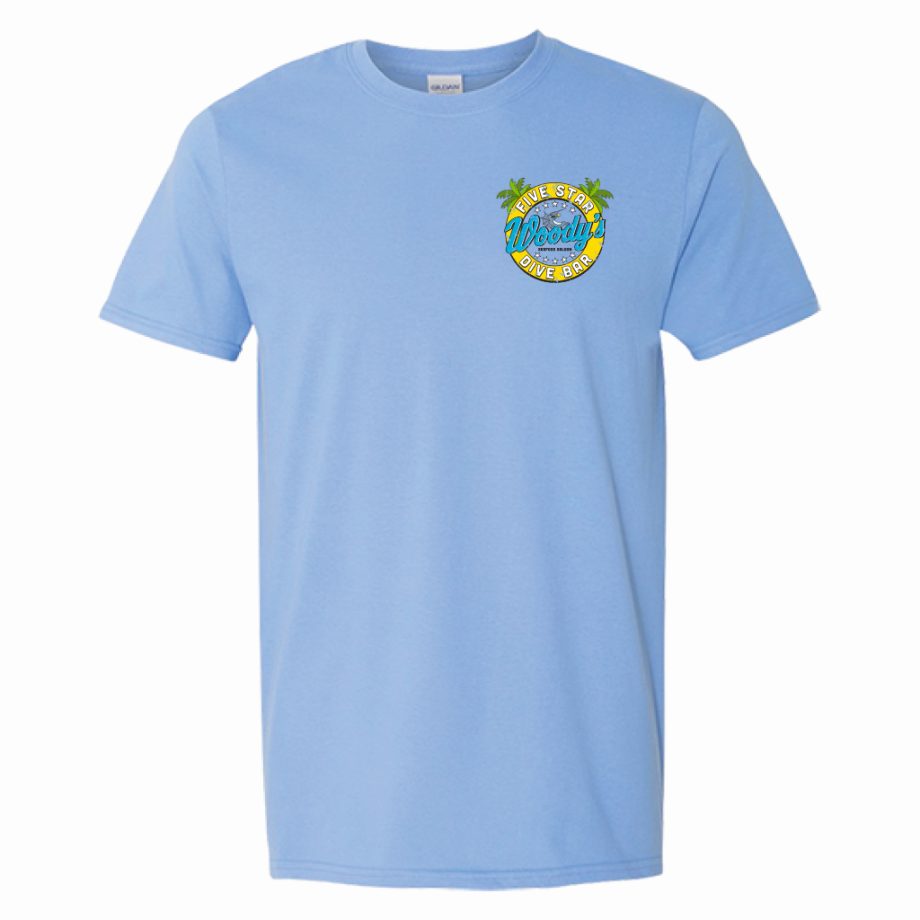 Five Star Dive Bar Tee - Caribbean Blue
