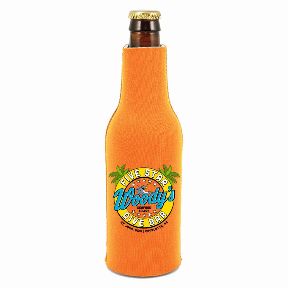 Five Star Dive Bar Bottle Cozie - Orange