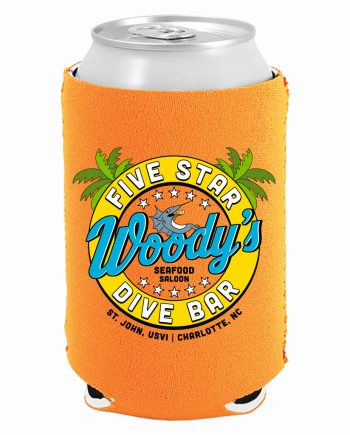 Five Star Dive Bar Can Cozie - Orange