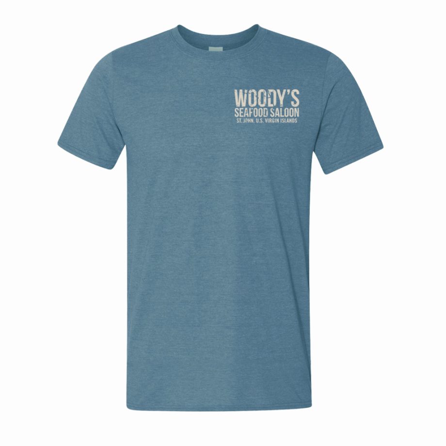 Woody's Stamp Tee - Heather Indigo