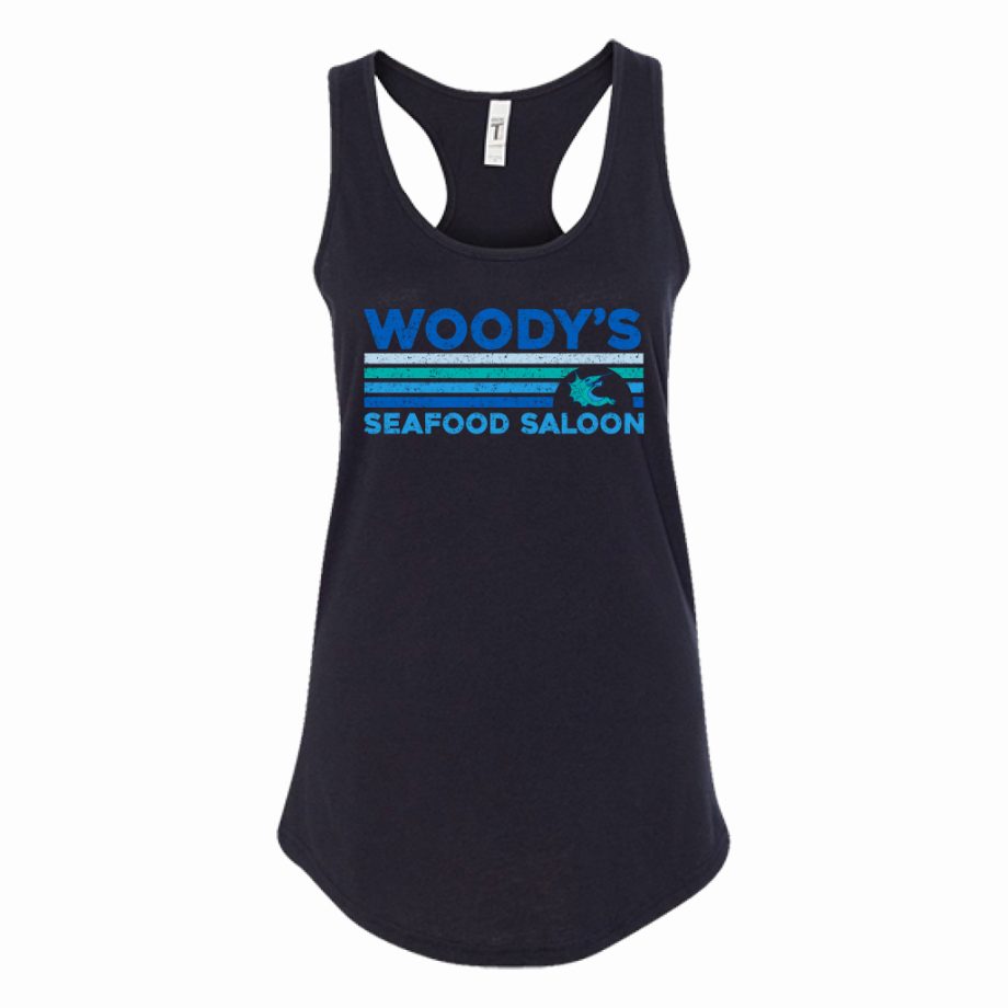 Woody's Ladies' Line Tank - Black