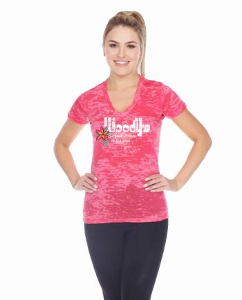 Colorful Flower Women's Burnout V-Neck