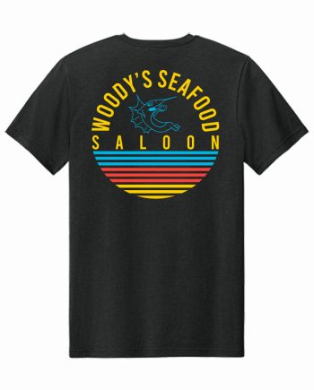 Woody's Tri-Color Stripe Tee - Pitch Black Mist
