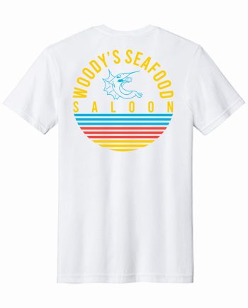Woody's Tri-Color Stripe Tee - White